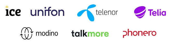 Telecom customers logos mobile